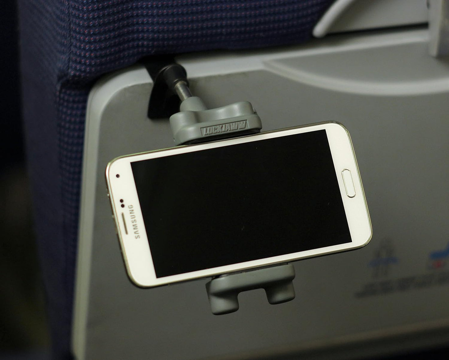 LockJaww In-Flight Device Holder for iPhone Android, and Small Tablets