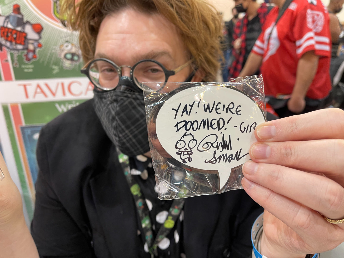 Sig-Pin Word Bubble Enamel Pin for Signing and Artists