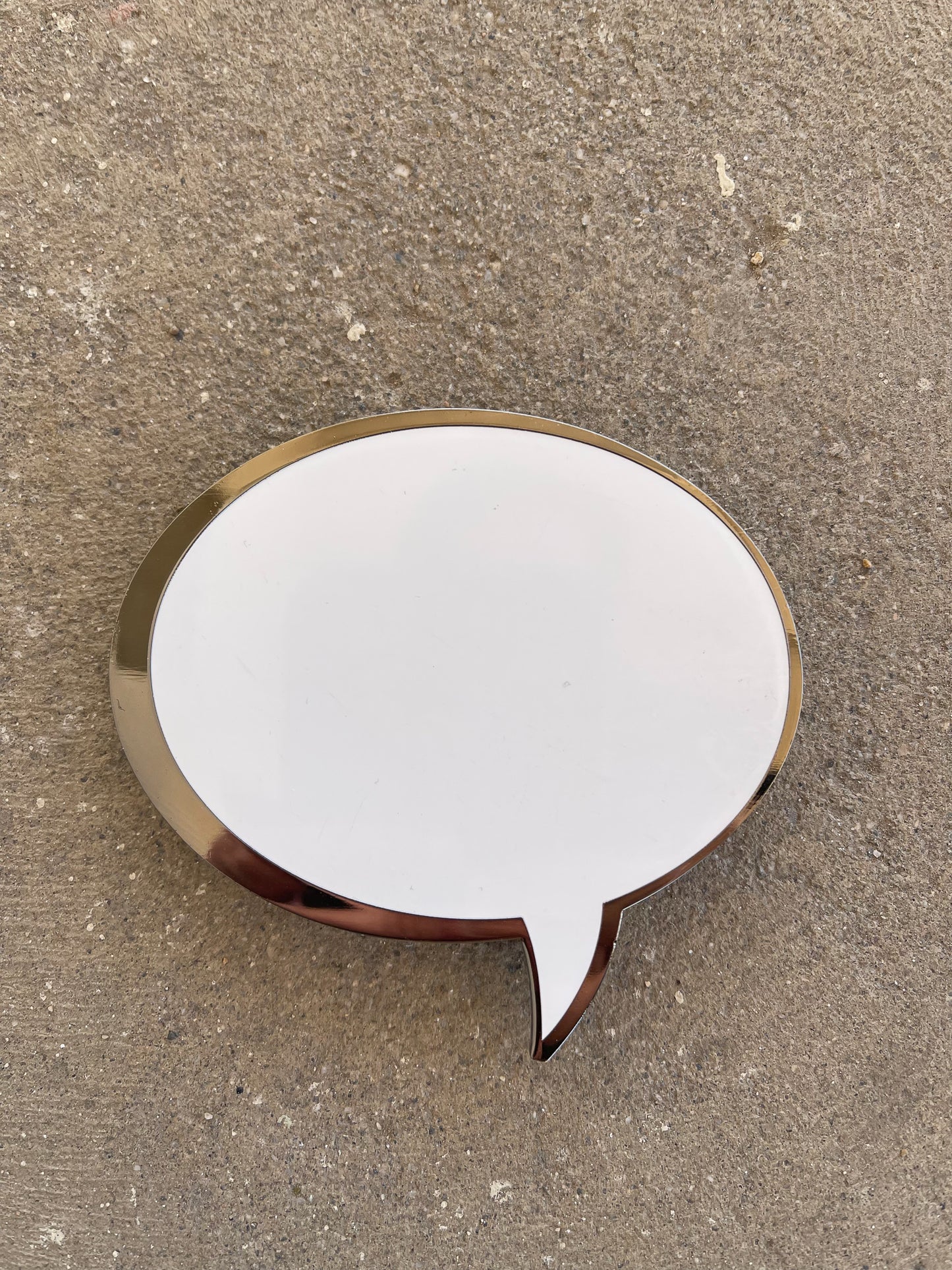 Sig-Pin Word Bubble Enamel Pin for Signing and Artists