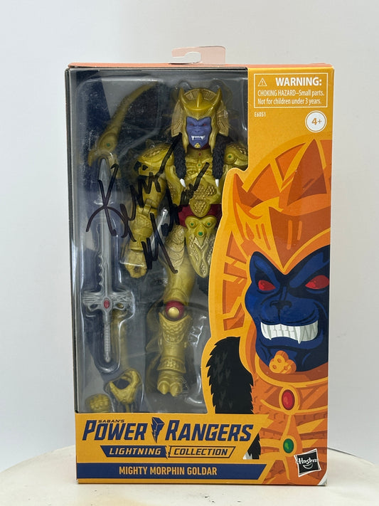 Power Rangers Saban’s Lighting Collection Goldar Signed By Kerrigan Mahan