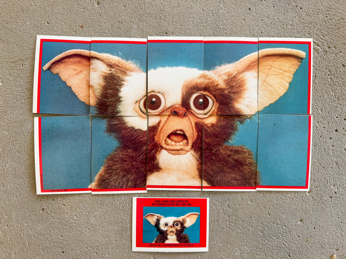 Gremlins 1984 11 sticker card set Topps