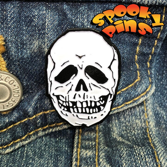Spooky Pins Halloween Skull 1.5 inch Pin