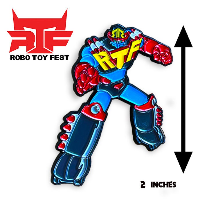 Robo Toy Fest RTF Robo 2 inch Enamel Pin Tsuyoshi Nonka Design