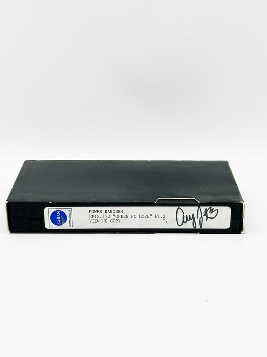 Power Rangers Saban Green No More part 2 VHS Signed by Amy Jo Johnson