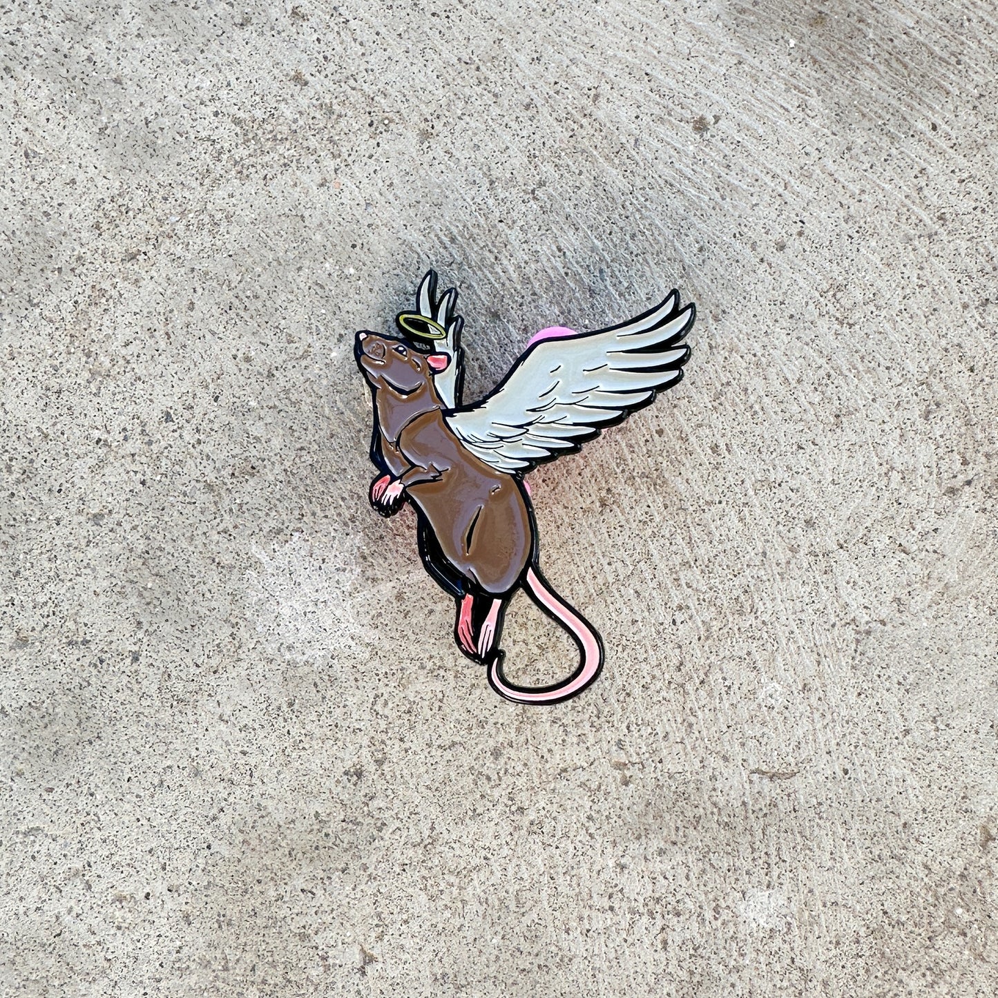 Angel Rat Set Agouti Brown , Pew, & Hooded Grey Two inch Enamel Pins