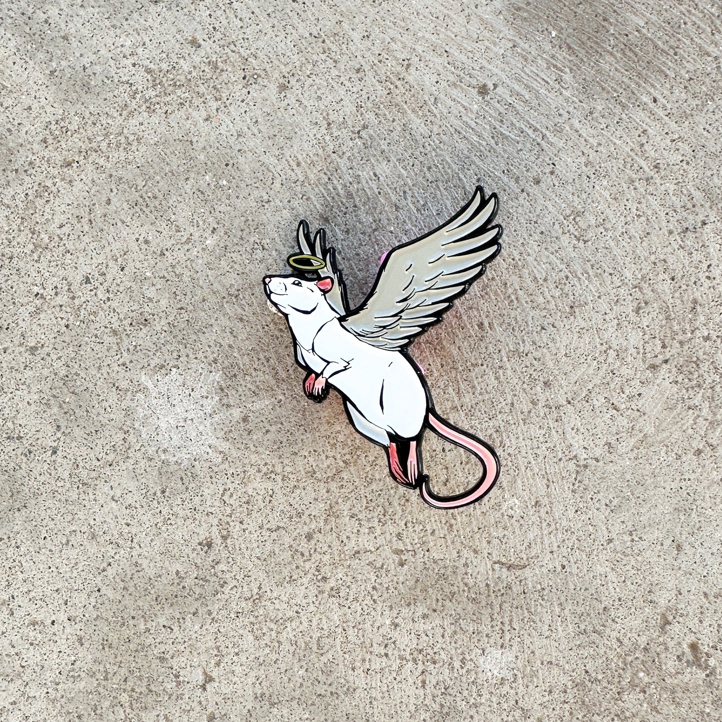 Angel Rat Set Agouti Brown , Pew, & Hooded Grey Two inch Enamel Pins