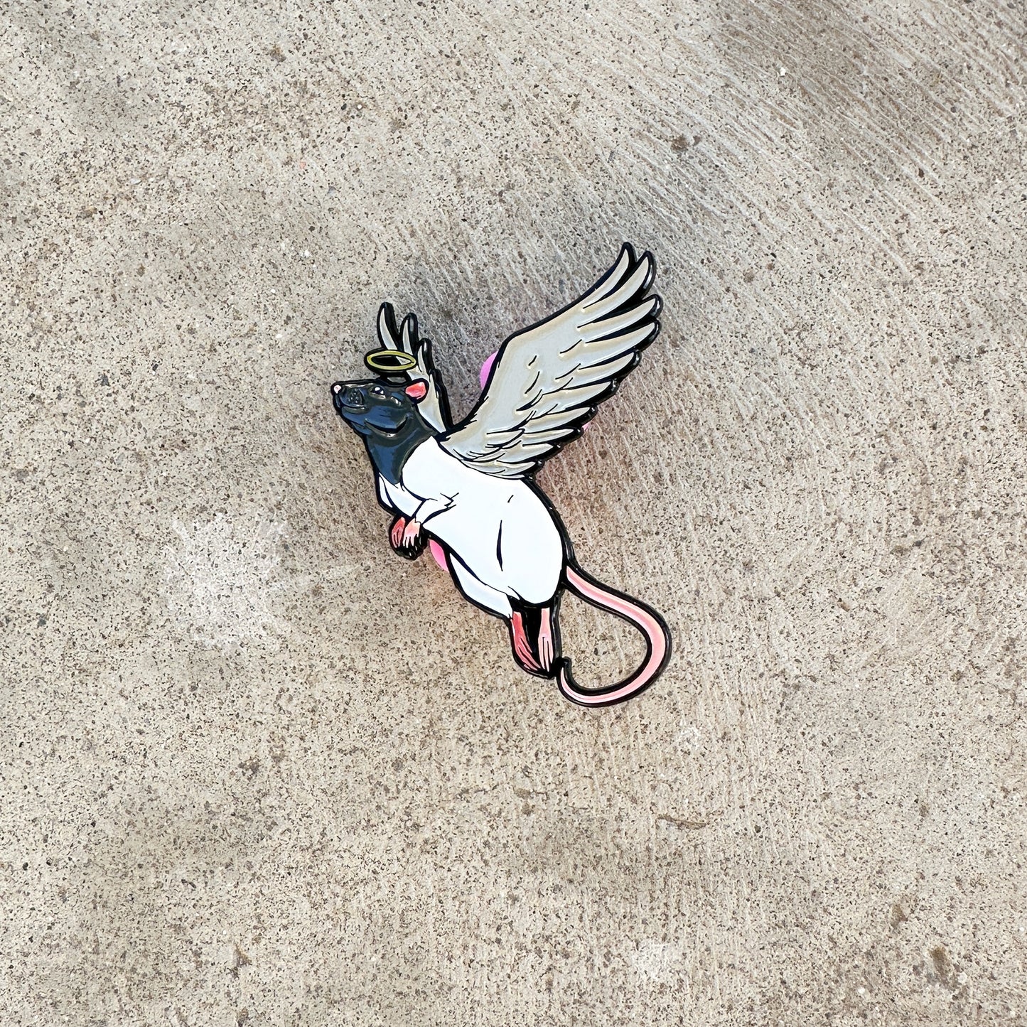 Angel Rat Set Agouti Brown , Pew, & Hooded Grey Two inch Enamel Pins