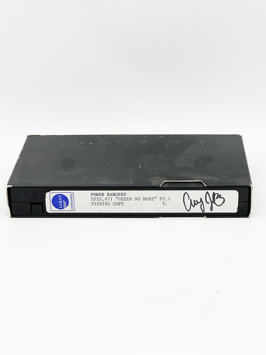 Power Rangers Saban Green No More part 1 VHS Signed by Amy Jo Johnson