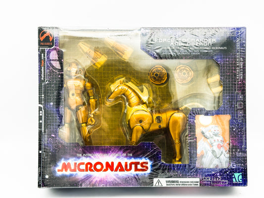 Palisades Micronauts Gold Force Commander And Oberon Employee Gift set