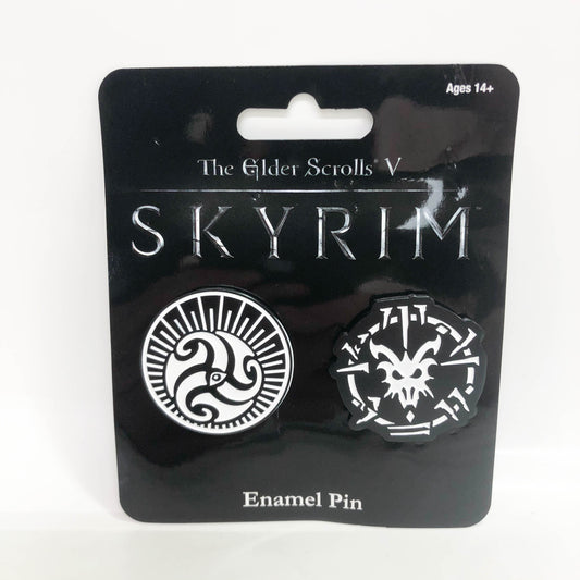 Skyrim Pins Set of 2 Enamel Pins Lootcrate Sealed Elder Scrolls V