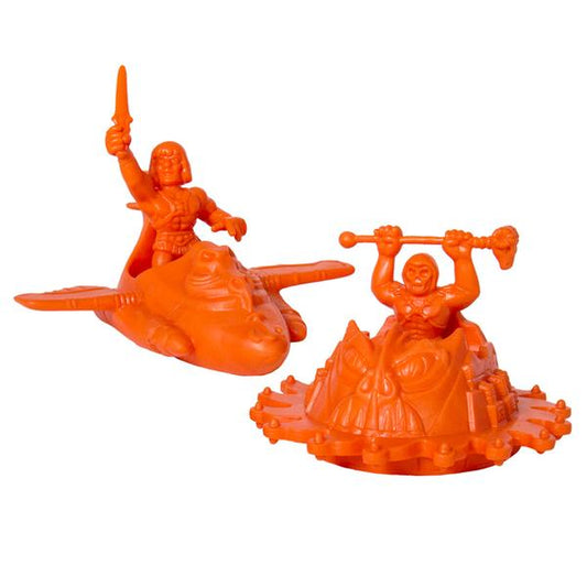 Masters of The Universe M.U.S.C.L.E. Wind Raider with He-Man & Roton with Skeletor (Orange) Set