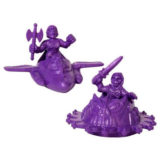Masters of The Universe M.U.S.C.L.E. Wind Raider with He-Man & Roton with Skeletor (Purple ) Set