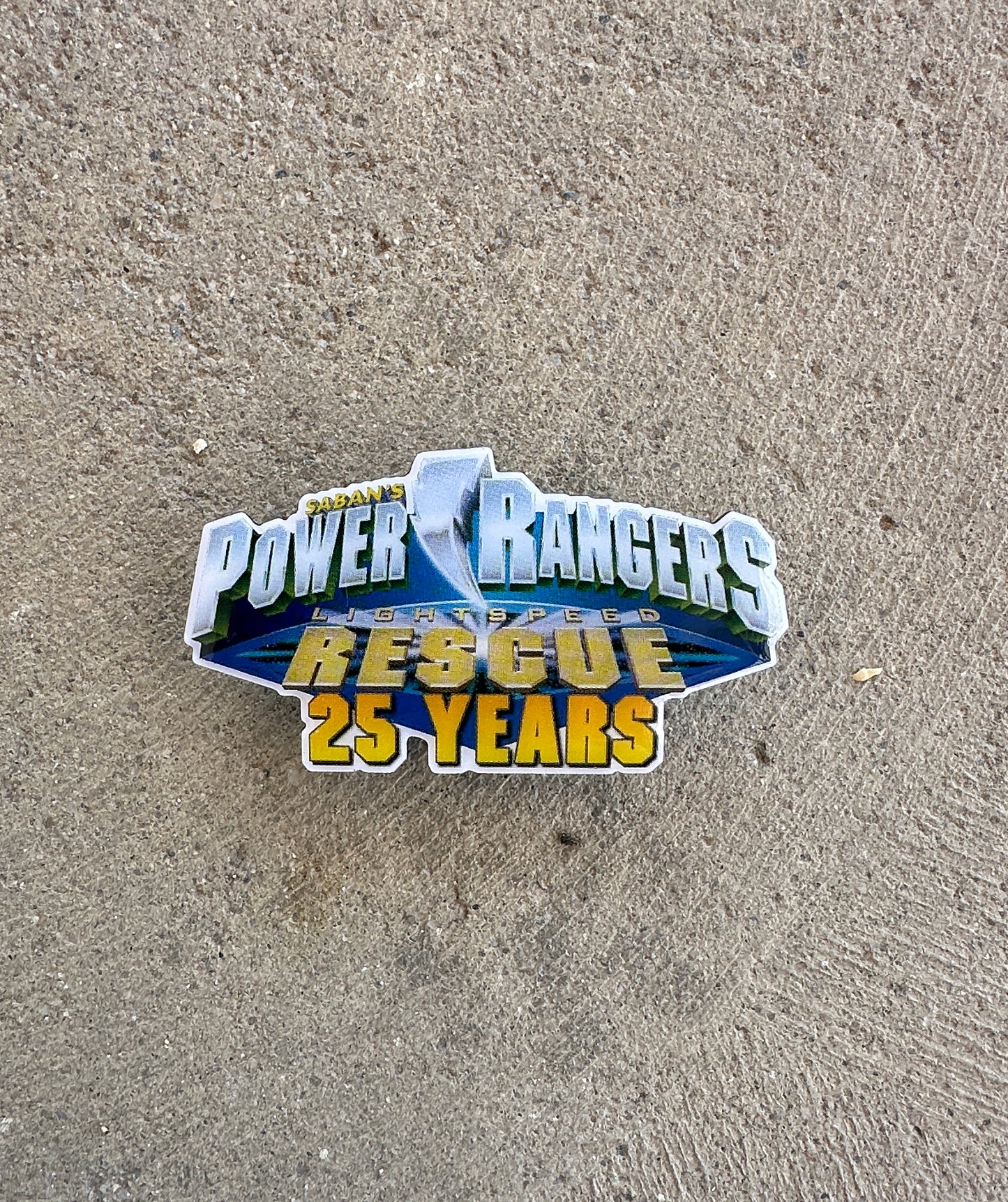 Pasadena Comic Con Power Rangers Lightspeed Rescue 25th Anniversary 2.5 inch Enamel Pin& print