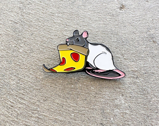 Pizza Rat Abby Enamel Pin