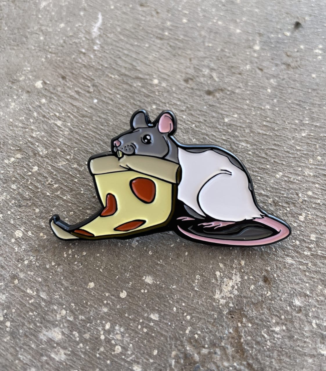 Pizza Rat Two inch Enamel Pin