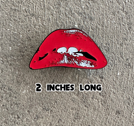 Rocky Horror Lips Pin Two inch Enamel Pin